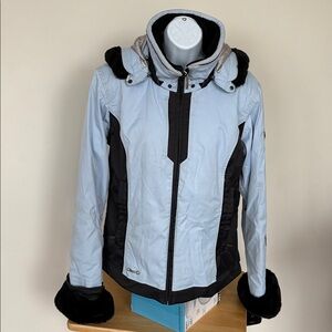 Spyder Stylish Ski Snowboarding Jacket with Fur Trim Size 8